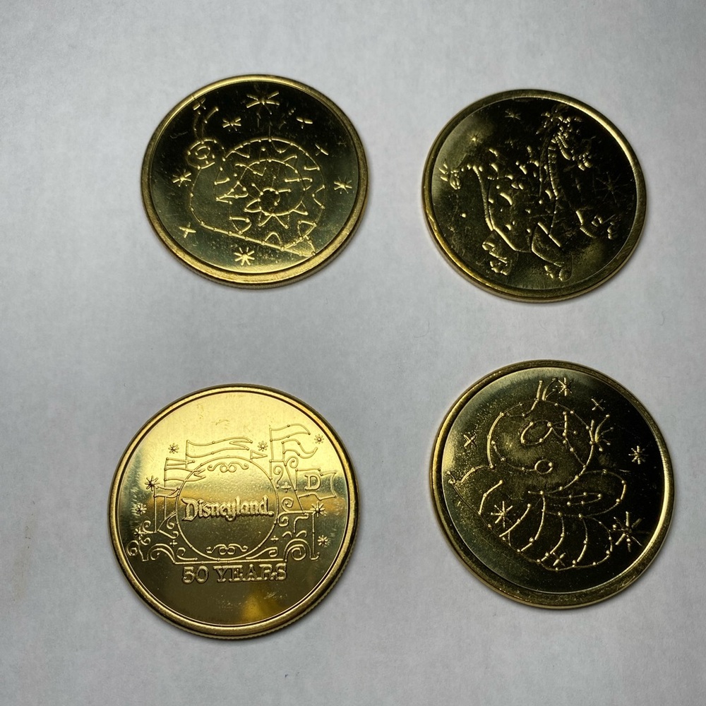 Disneyland Main Street Electrical Parade Medallions 50th Anniversary Set of 4